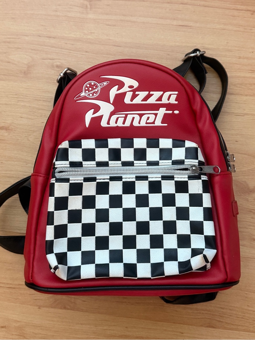 Loungefly Toy Story Red Mini Backpack with Checker Front Pocket